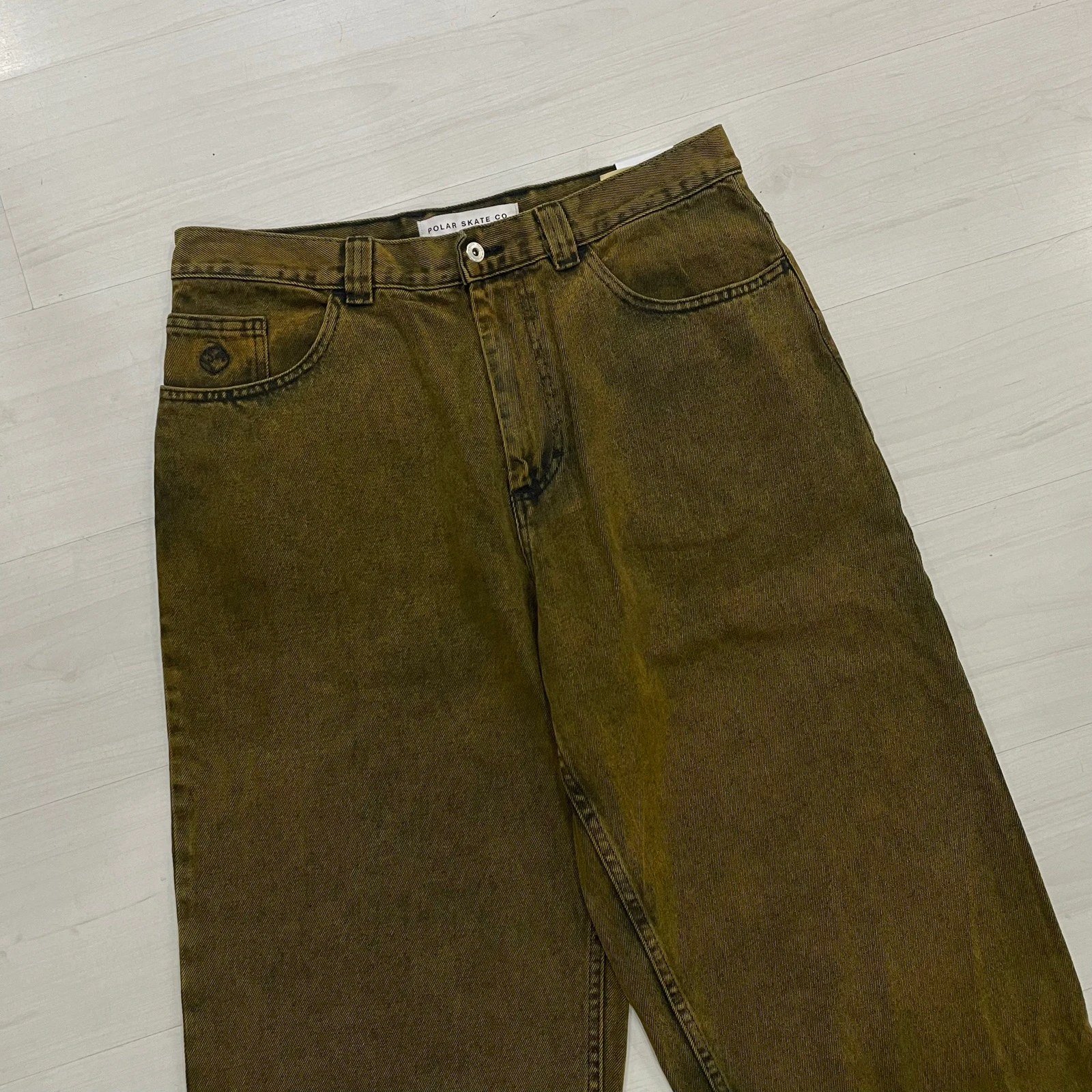 Skate Co Fleece Pants - Big Boy Jeans (Yellow Black) – photo 3